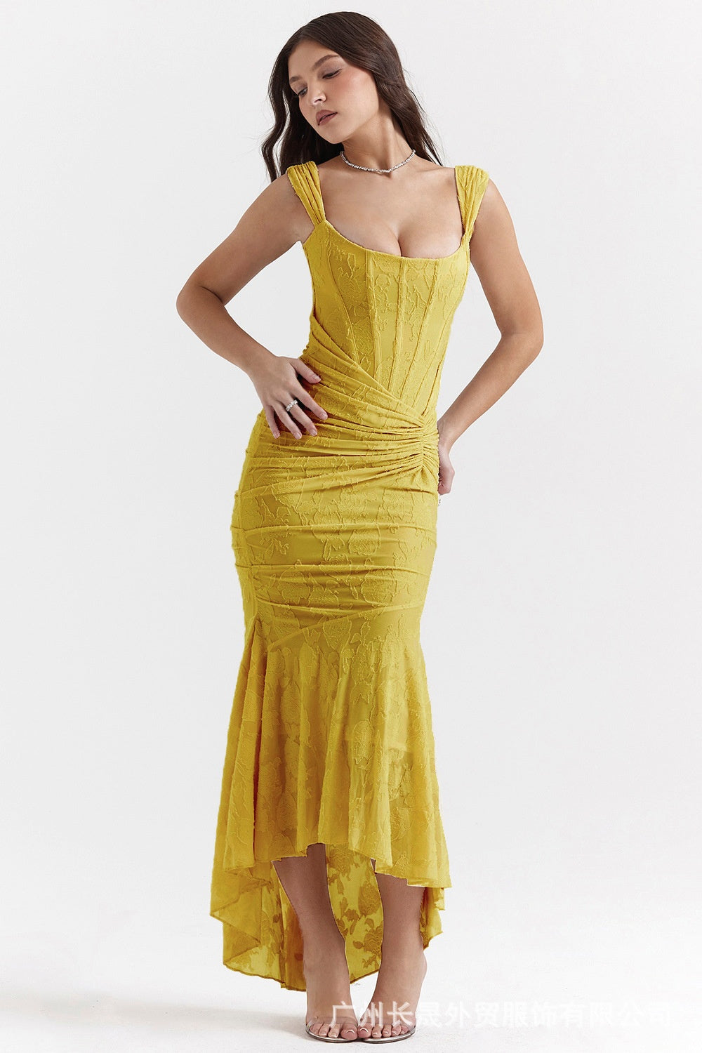 Abito da sera sexy senza spalle e schiena nuda – Vestito lungo bodycon viola donna